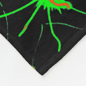 Neon Synapse Grid Fleece Blanket (Ecke)