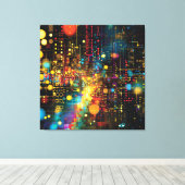 Neon Synthese Leinwanddruck (Insitu (Holzboden))