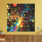 Neon Synthese Leinwanddruck (Insitu (Wohnzimmer))