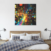 Neon Synthese Leinwanddruck (Insitu (Schlafzimmer))