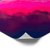 Neon Synthwave Alien Planet Landscape Graphic Poster (Ecke)