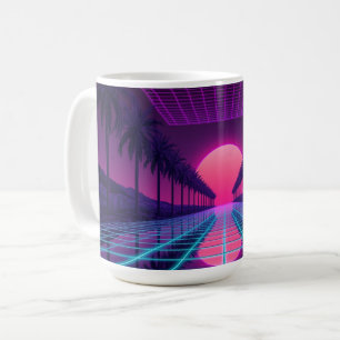 Neon-Synthwave-Ästhetik-Kaffeetasse Kaffeetasse