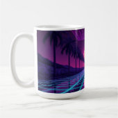 Neon-Synthwave-Ästhetik-Kaffeetasse Kaffeetasse (Links)