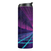 Neon-Synthwave-Ästhetik-Thermobecher Thermosbecher (Nach links gedreht)