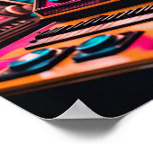 Neon Synthwave Galaxy Poster (Ecke)