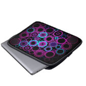 Neon Synthwave Matrix Cyber Tech Laptopschutzhülle (Vorne Knopf)