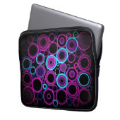 Neon Synthwave Matrix Cyber Tech Laptopschutzhülle (Vorderseite Links)