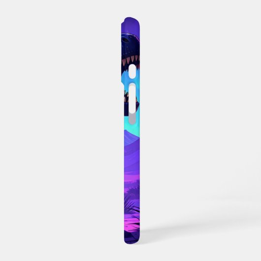 Neon T-Rex iPhone 16 Hülle (Linke Seite)