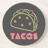 Neon Tacos Symbol Getränkeuntersetzer (Vorne)