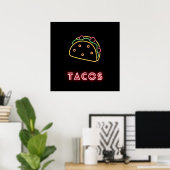 Neon Tacos Symbol Poster (Heimbüro)