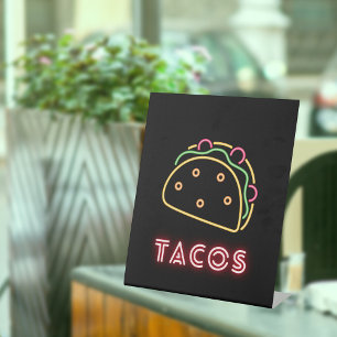Neon Tacos Symbol Sockelschild