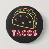 Neon Tacos Symbol & Text Button (Vorderseite)