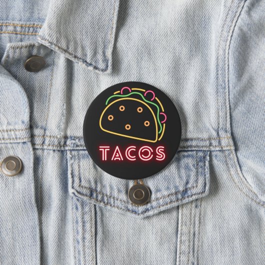 Neon Tacos Symbol & Text Button (Beispiel)