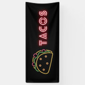 Neon Tacos Symbol Vinyl Banner (Vertikal)