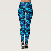 Neon-Tarnkappenfalte Leggings (Rückseite)