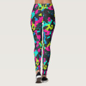 Neon-Tarnmuster Leggings (Rückseite)