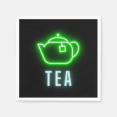 Neon Teapot Paper Party Serviette (Vorderseite)