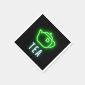 Neon Teapot Paper Party Serviette (Ecke)