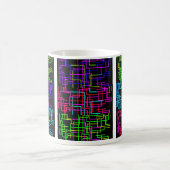 Neon-Tech-Muster Kaffeetasse (Mittel)