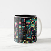 Neon Tech Odyssey Zweifarbige Tasse (VorderseiteRechts)