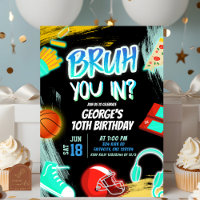 Neon Teenager Bruh you in Party Geburtstag