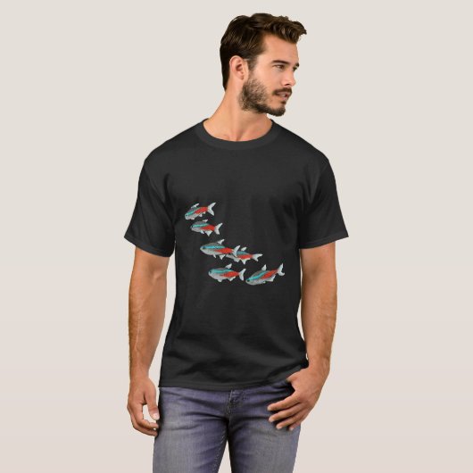 Neon Tetra Fish T-Shirt (Vorne ganz)