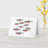 Neon Tetra Karte (Gelbe Blume)