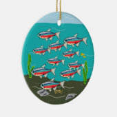 Neon Tetra Keramik Ornament (Rechts)