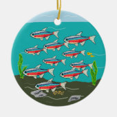 Neon Tetra Keramik Ornament (Vorne)