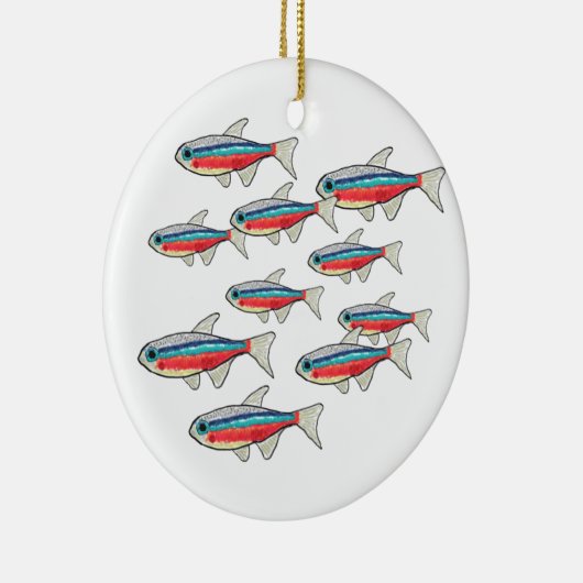 Neon Tetra Keramik Ornament (Rechts)