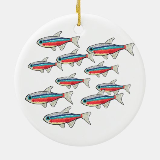 Neon Tetra Keramik Ornament (Hinten)