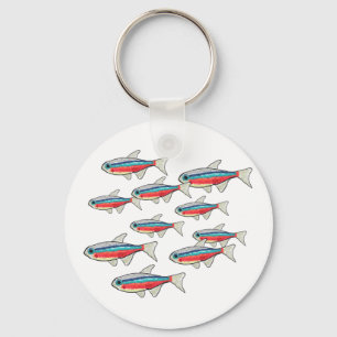 Neon Tetra Schlüsselanhänger