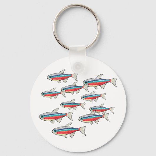 Neon Tetra Schlüsselanhänger (Vorderseite)