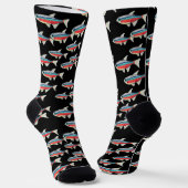 Neon Tetra Socken (Gewinkelt)