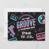 Neon Theme Birthday Einladungskarte Einladung (Vorderseite)