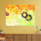 Neon Thistle Abstraction Leinwanddruck (Insitu (Wohnzimmer))