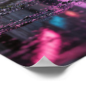 Neon Thorns - Cyberpunk Rose Assassin Poster (Ecke)