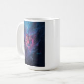 Neon Thunder Tiger Abstract Electric Glow Kaffeetasse (Vorderseite Links)