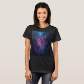 Neon Thunder Tiger Abstract Electric Glow T-Shirt (Vorne ganz)