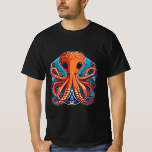 Neon-Tiefsee-Oktopus-Abzeichen (Design für Alle) T-Shirt