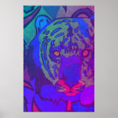 Neon Tiger BlackLight Poster (Vorne)