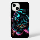 Neon Tiger Design Phone Case/iPhone 14 Fall Case-Mate iPhone Hülle (Rückseite)