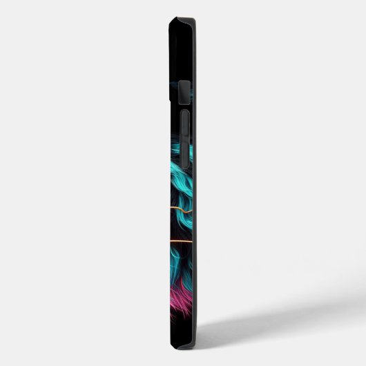 Neon Tiger Design Phone Case/iPhone 14 Fall Case-Mate iPhone Hülle (Rückseite / Links)