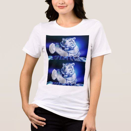 Neon Tiger DJ T-Shirt – EDM Festival Graphic Tee  (Vorderseite)