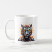 Neon-Tiger-Geist der Tapferkeit Kaffeetasse (Links)
