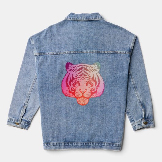 Neon-Tiger Jeansjacke (Rückseite)