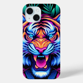Neon Tiger und Dschungel-Blätter Case-Mate iPhone Hülle