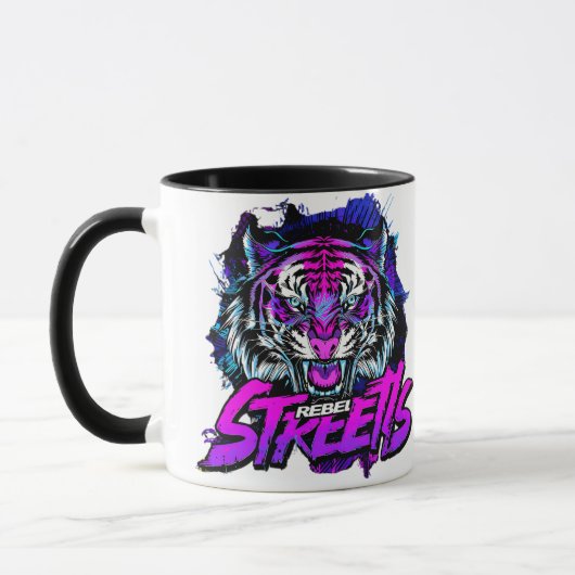 Neon Tiger Urban Streetwear Design Tasse (Links)