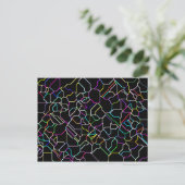 Neon Tilly Tile Postcard Postkarte (Stehend Vorderseite)