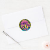 Neon Toadstool Trio Runder Aufkleber (Umschlag)